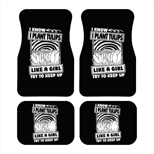 Tulip Gardening Funny Car Mats