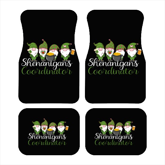 Shenanigans Coordinator St Patricks Day Gnomes Car Mats