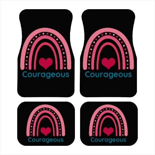Courageous Viva Magenta Boho Rainbow Car Mats