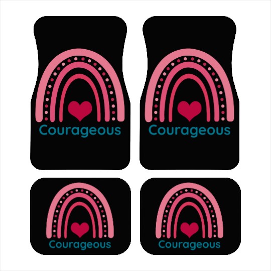 Courageous Viva Magenta Boho Rainbow Car Mats