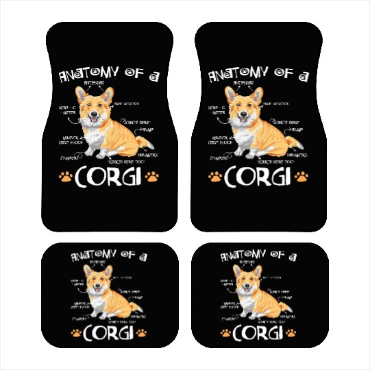 Anatomy Of A Corgi Funny Corgi Dog Lover Pet Owner Car Mats