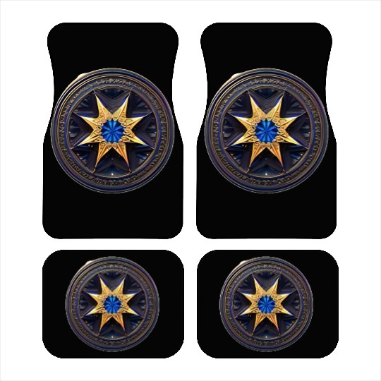 gold star with design Car Mats
