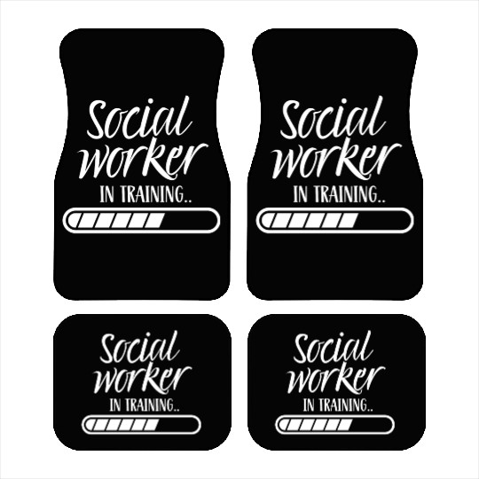 Social Worker In Training Graduation Job Work Car Mats
