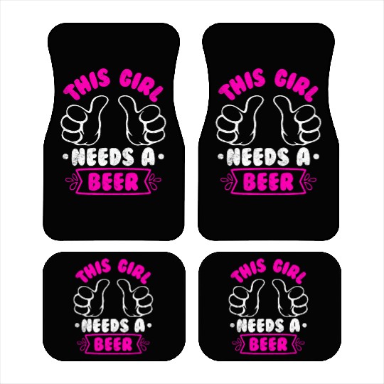 This girl needs a beer vacation Spring Break Car Mats