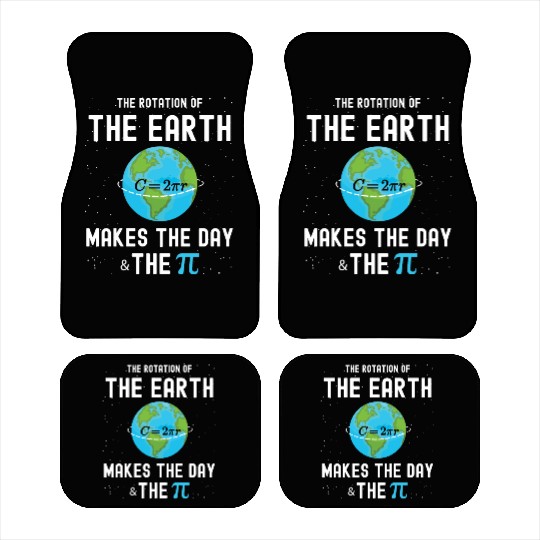 Earth day and Pi day gift for math teachers 2023 Car Mats