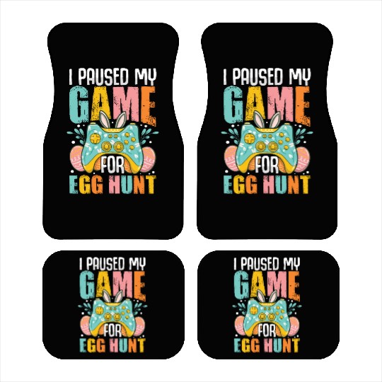 Happy Easter Motif Easter Eggs Funny Easter Bunny Car Mats