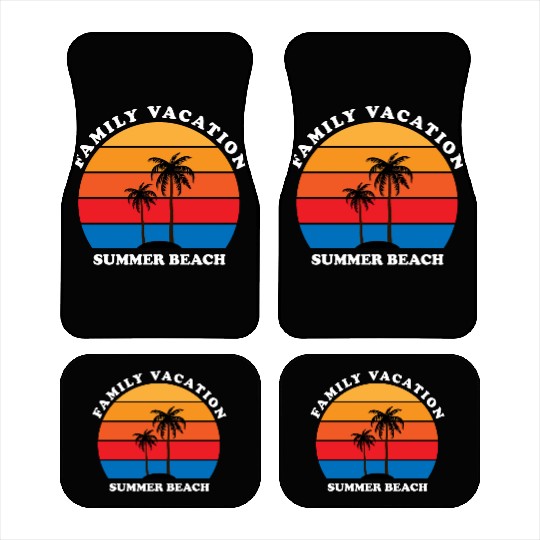 Family Vacation Summer Beach Car Mats