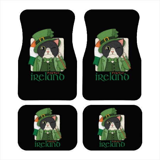 Ireland Tuxedo Cat Car Mats