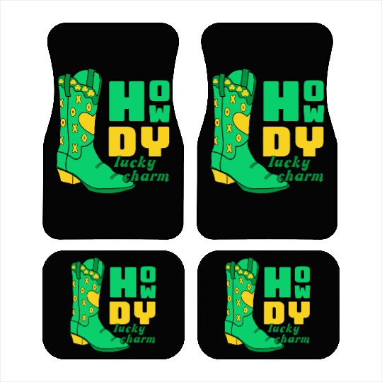 Howdy Lucky Charm St Patrick Day Apparel Car Mats