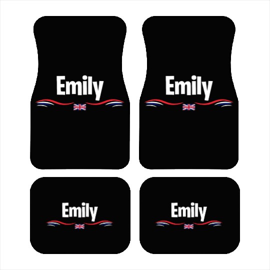 UK Flag Emily England Girl British Birthday Name Car Mats