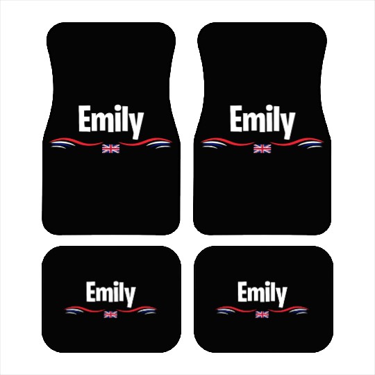 UK Flag Emily England Girl British Birthday Name Car Mats