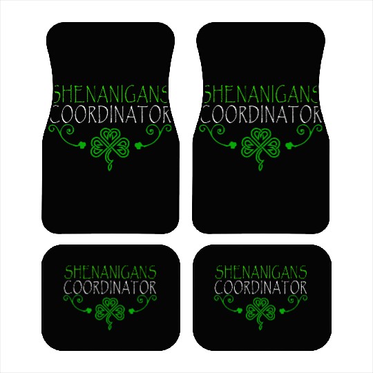 Shenanigans Coordinator St PDay Gnomes Green Proud Car Mats