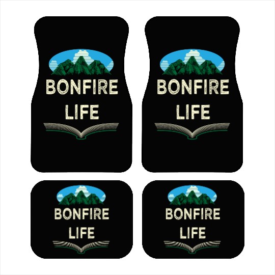 Bonfire Life Camping Wildlife Camper Outdoor Natur Car Mats