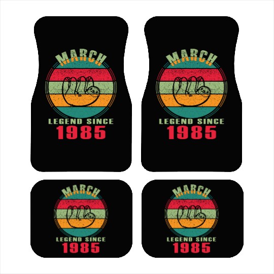 March vintage 1985 38th birthday gift man Car Mats