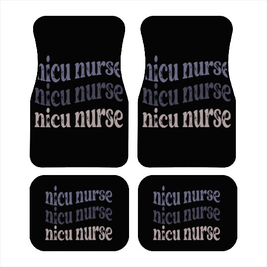 NICU Vintage Retro Gift for Baby Nurse Design Car Mats