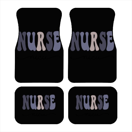 NICU Nurse Neonatal Baby Nurse Squad Purple Design Car Mats