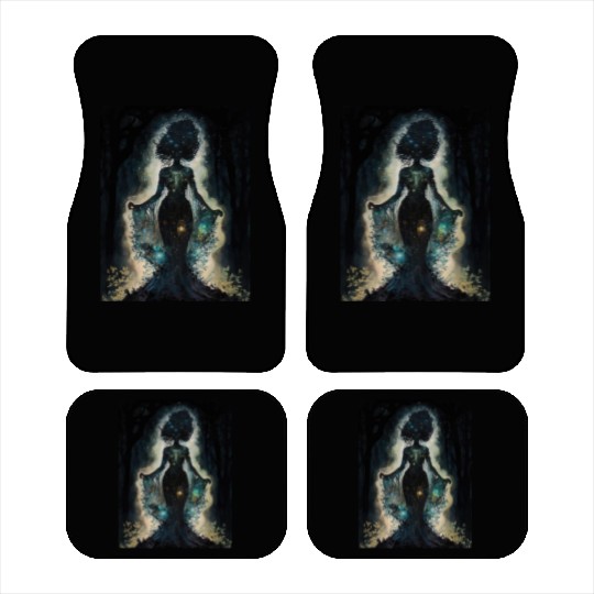 Black Nature Goddess - African American, Woodland Car Mats