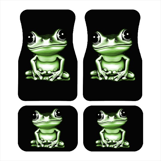 happy tree frog green Car Mats