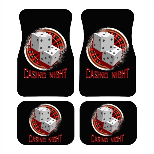 Poker Gambling Gambling Dice Money Car Mats