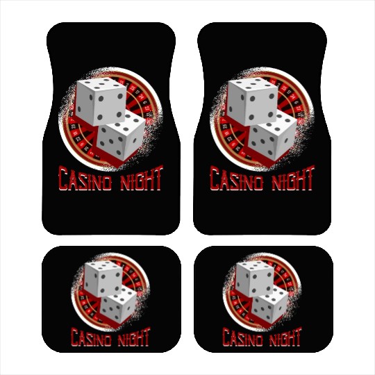 Poker Gambling Gambling Dice Money Car Mats