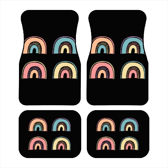 Multi Rainbow Car Mats