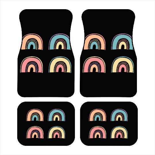 Multi Rainbow Car Mats