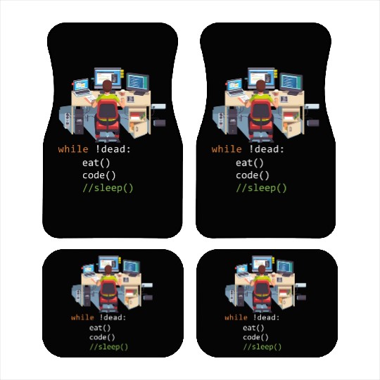 Computer Science Python Programmer Eat Code Sleep Car Mats