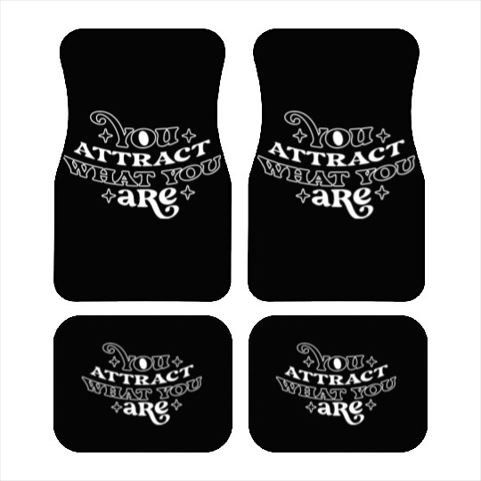 Law of Attraction Typography Manifest Quote Car Mats