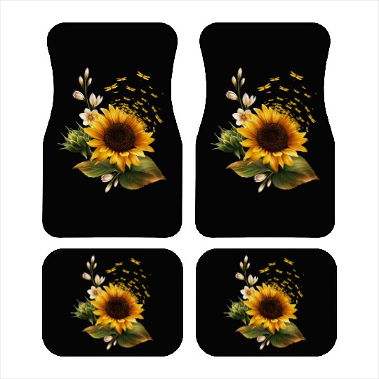 Cool Sunflower Gardening Mowing Flower Lovers Pun Car Mats