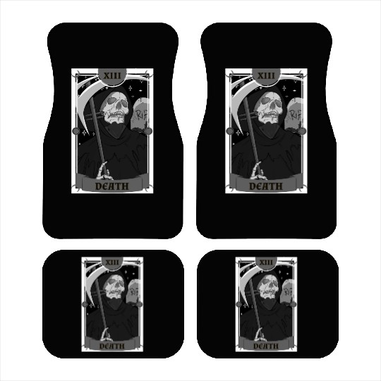 Anime Tarot Card Death Grim Reaper Occult Gothic W Car Mats