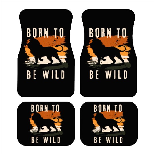 Born to be wild Lion Animal Car Mats