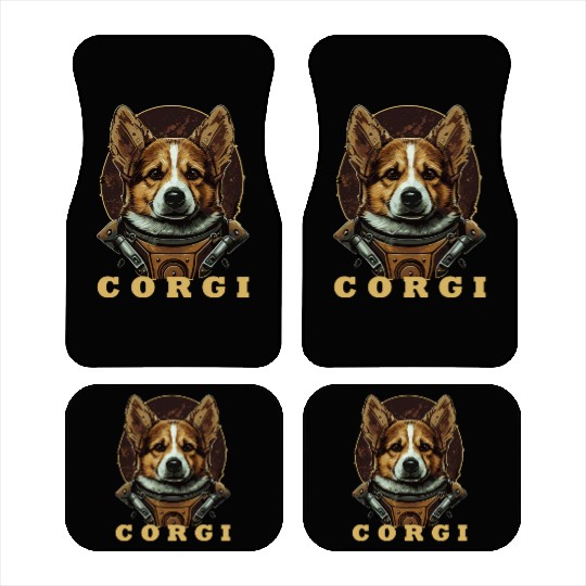 Astronaut Corgi Space Astronomy Galaxy Lover Funny Car Mats
