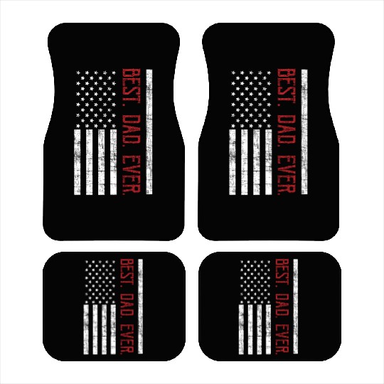 Best dad ever US american flag gift for father Car Mats
