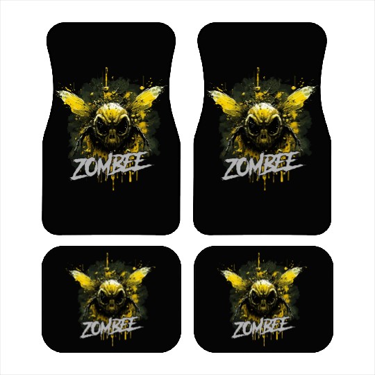 Scary zombie horror bee Car Mats