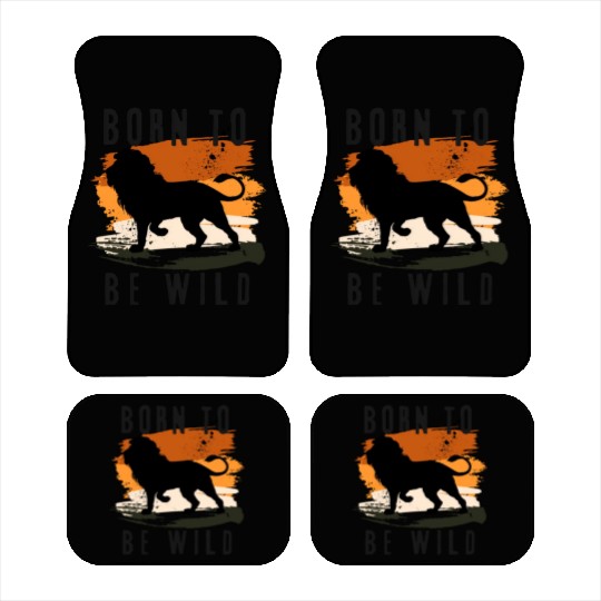 Born to be wild Lion Animal Design Car Mats
