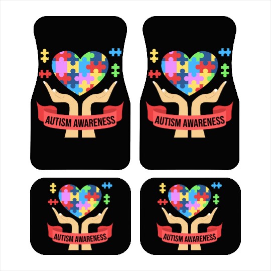 Heart Autism Awareness Acceptance Family Support Car Mats