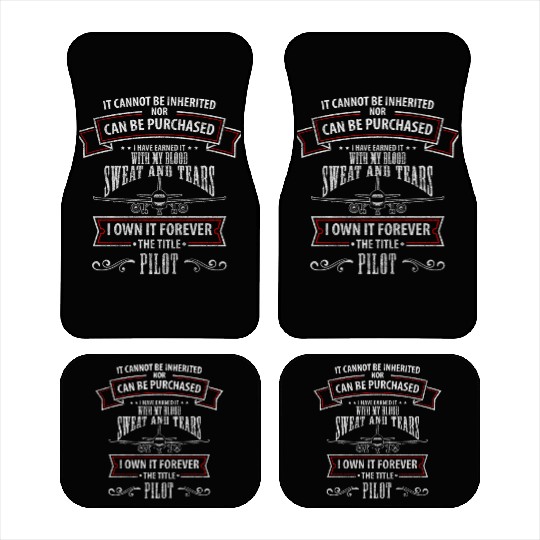 Airplane Aviator Glider Pilots Car Mats