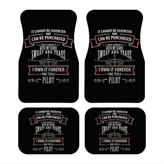 Airplane Aviator Glider Pilots Car Mats