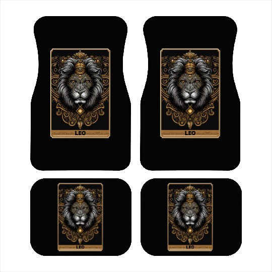 Lion Tarot Card Leo Zodiac Astrology Horoscope Wit Car Mats