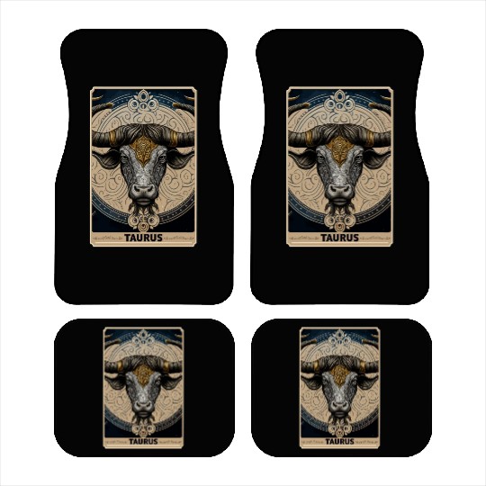 Taurus Astrology Starsign Zodiac Tarot Card Witch Car Mats