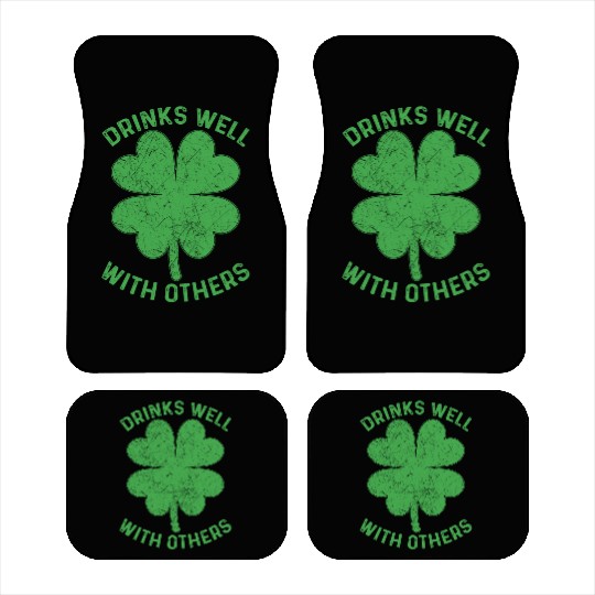 Drinks Well With Others Irish St Patricks Day Beer Car Mats