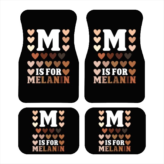 Black history month m for melanin african american Car Mats