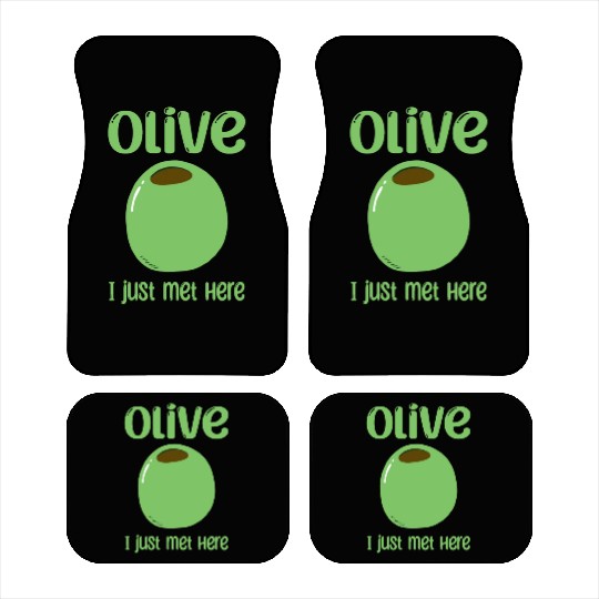 Green Olive Lover Quote Car Mats