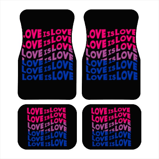 Love Is Love Bisexual Car Mats