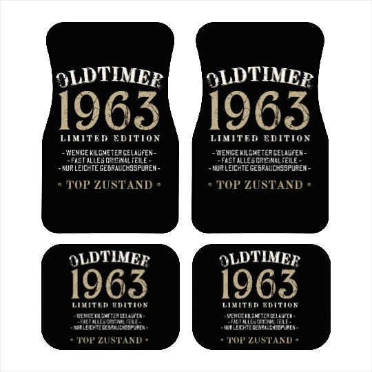 60th Birthday Vintage 1963 Car Mats