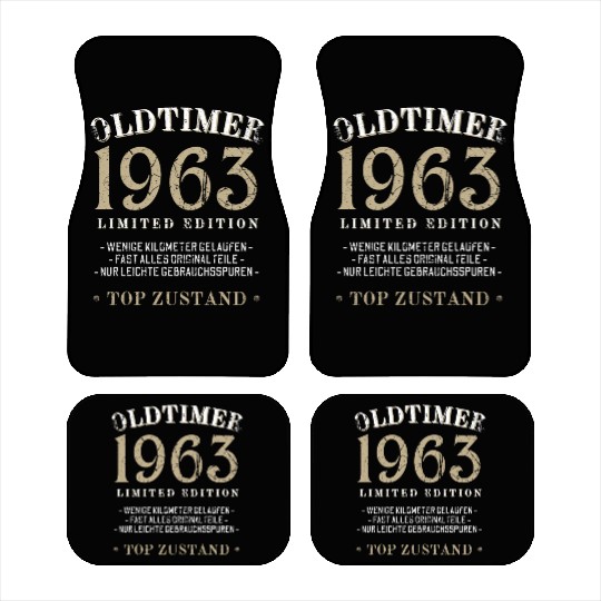 60th Birthday Vintage 1963 Car Mats