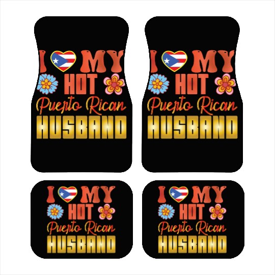 Puerto Rico I Love My Hot Puerto Rican Husband Car Mats