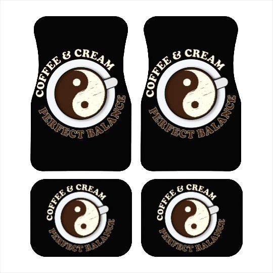 Yin Yang Yoga Coffee and Cream Car Mats