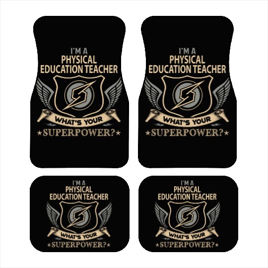 Physical Education Teacher Car Mats - Superpower Jo