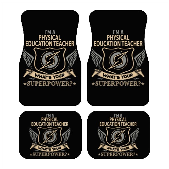 Physical Education Teacher Car Mats - Superpower Jo